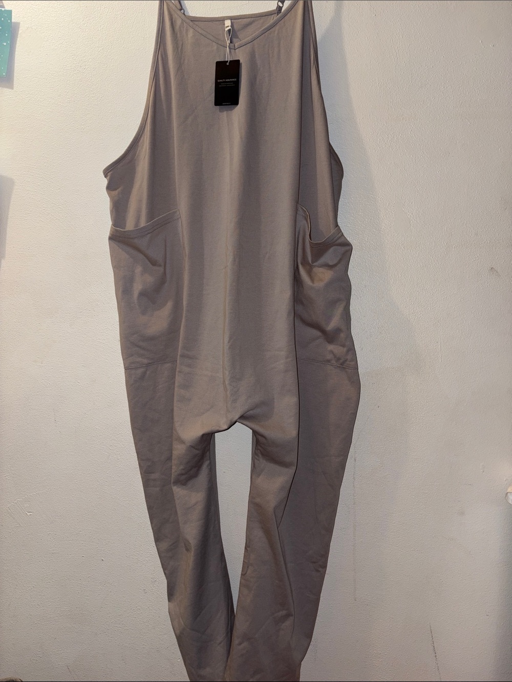 Womans Deepself 3X Relaxed Jumpsuit with pockets in Grey